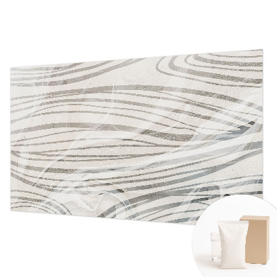 Papel mural texturado decorativo con motivo de líneas onduladas