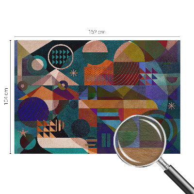 Mural decorativo con diseño de arte geométrico