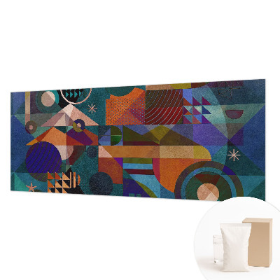 Mural decorativo con diseño de arte geométrico