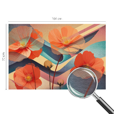 Fotomural decorativo para cabecero de cama con el diseño 'Flores de los sentidos'
