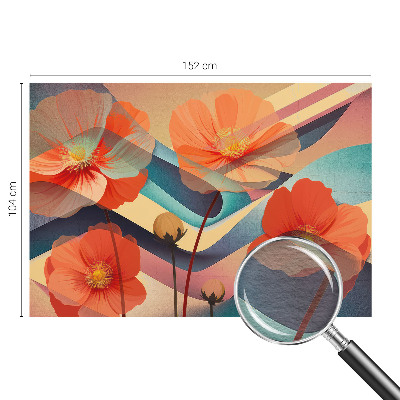 Fotomural decorativo para cabecero de cama con el diseño 'Flores de los sentidos'
