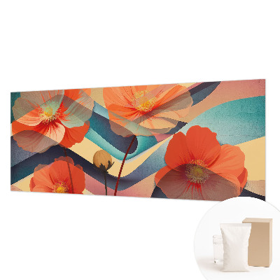 Fotomural decorativo para cabecero de cama con el diseño 'Flores de los sentidos'