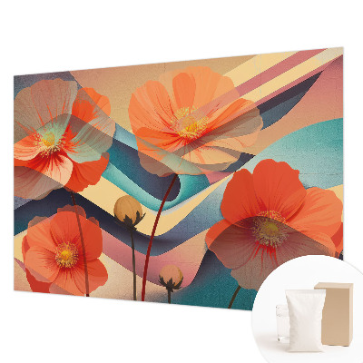 Fotomural decorativo para cabecero de cama con el diseño 'Flores de los sentidos'