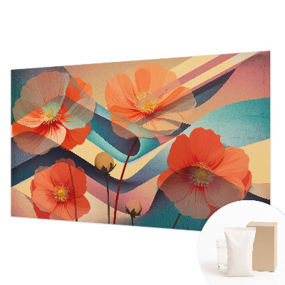 Fotomural decorativo para cabecero de cama con el diseño 'Flores de los sentidos'