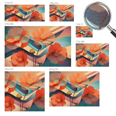 Fotomural decorativo para cabecero de cama con el diseño 'Flores de los sentidos'