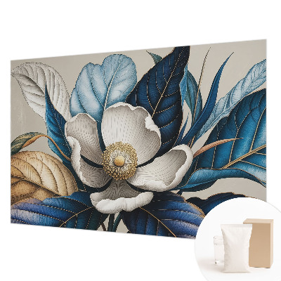 Mural de pared con estampado hermoso con un motivo de flor elegante