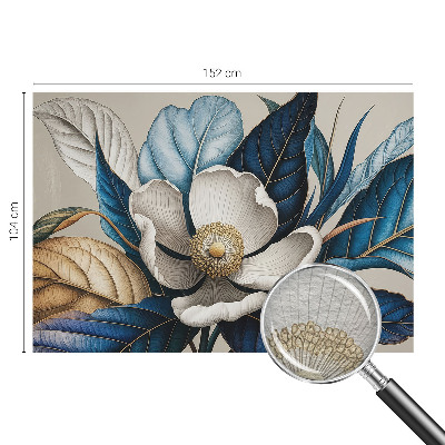 Mural de pared con estampado hermoso con un motivo de flor elegante
