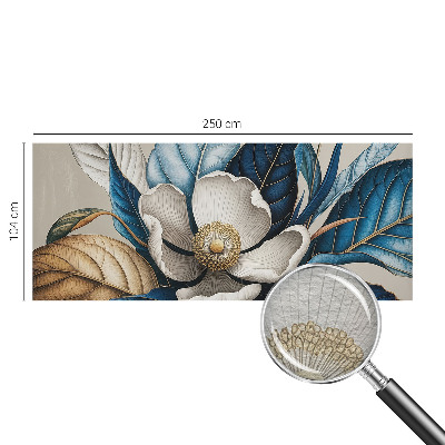 Mural de pared con estampado hermoso con un motivo de flor elegante