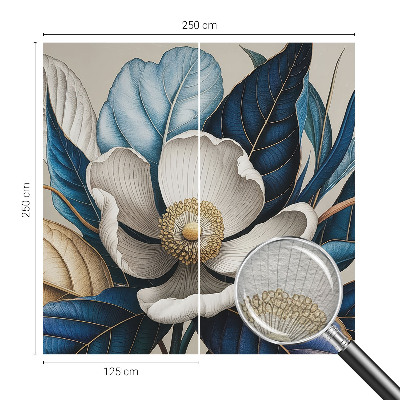 Mural de pared con estampado hermoso con un motivo de flor elegante