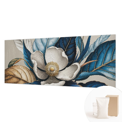Mural de pared con estampado hermoso con un motivo de flor elegante