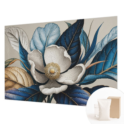Mural de pared con estampado hermoso con un motivo de flor elegante