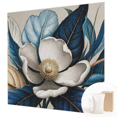 Mural de pared con estampado hermoso con un motivo de flor elegante