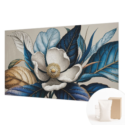 Mural de pared con estampado hermoso con un motivo de flor elegante