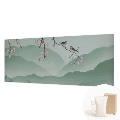 Papel mural con patrón decorativo con motivo de serenata japonesa