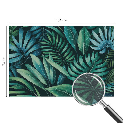 Fotomural decorativo para cabecero de cama con diseño de hojas tropicales