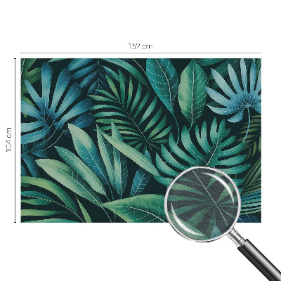 Fotomural decorativo para cabecero de cama con diseño de hojas tropicales