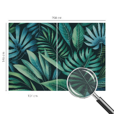 Fotomural decorativo para cabecero de cama con diseño de hojas tropicales
