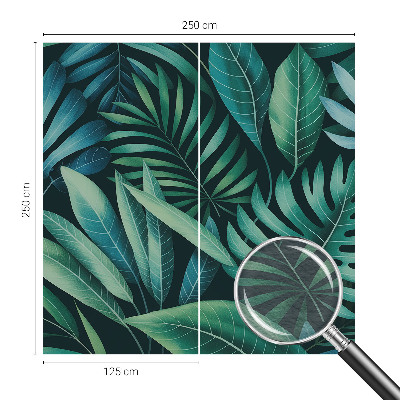 Fotomural decorativo para cabecero de cama con diseño de hojas tropicales