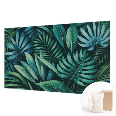 Fotomural decorativo para cabecero de cama con diseño de hojas tropicales