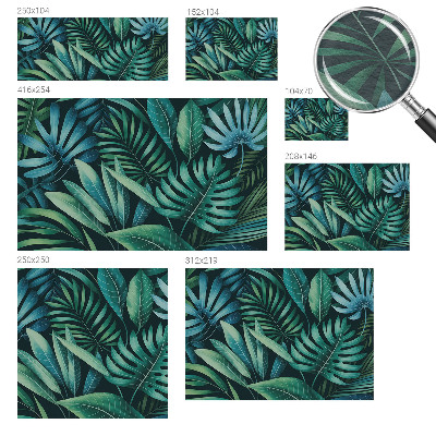 Fotomural decorativo para cabecero de cama con diseño de hojas tropicales