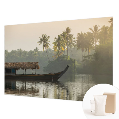Mural decorativo con motivo de paraíso tropical