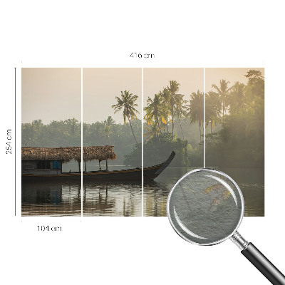 Mural decorativo con motivo de paraíso tropical