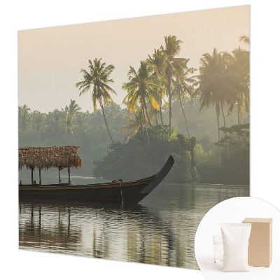 Mural decorativo con motivo de paraíso tropical