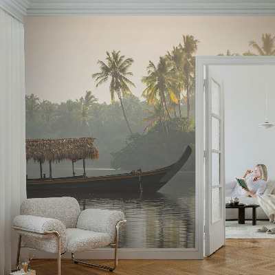 Mural decorativo con motivo de paraíso tropical