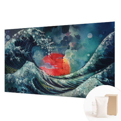 Papel mural con patrón decorativo con diseño Oriente oceánico