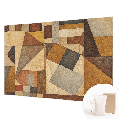 Papel mural texturado decorativo con diseño de abstracción geométrica