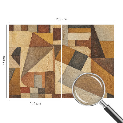 Papel mural texturado decorativo con diseño de abstracción geométrica
