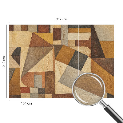 Papel mural texturado decorativo con diseño de abstracción geométrica