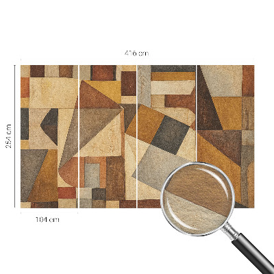 Papel mural texturado decorativo con diseño de abstracción geométrica