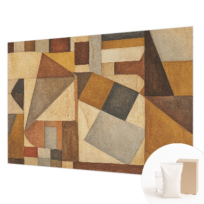 Papel mural texturado decorativo con diseño de abstracción geométrica
