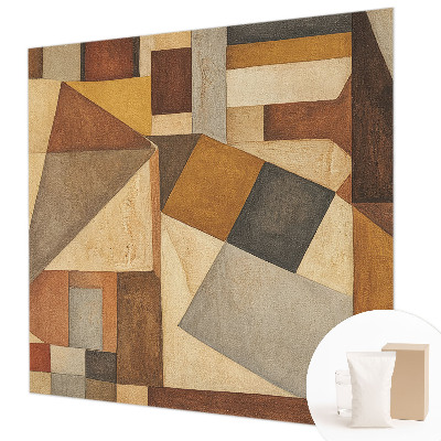 Papel mural texturado decorativo con diseño de abstracción geométrica