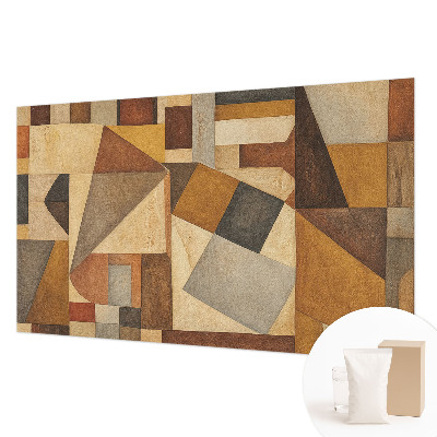 Papel mural texturado decorativo con diseño de abstracción geométrica
