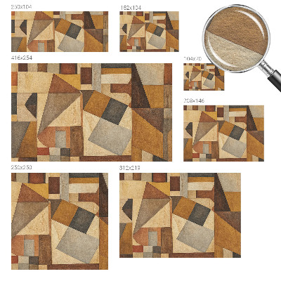Papel mural texturado decorativo con diseño de abstracción geométrica