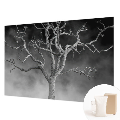 Mural de pared con estampado hermoso con diseño de árbol brumoso