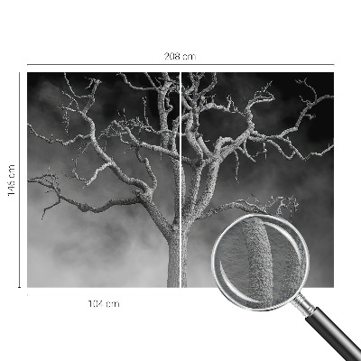 Mural de pared con estampado hermoso con diseño de árbol brumoso