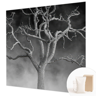 Mural de pared con estampado hermoso con diseño de árbol brumoso