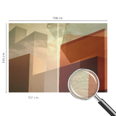 Fotomural decorativo para cabecero de cama con diseños de formas abstractas