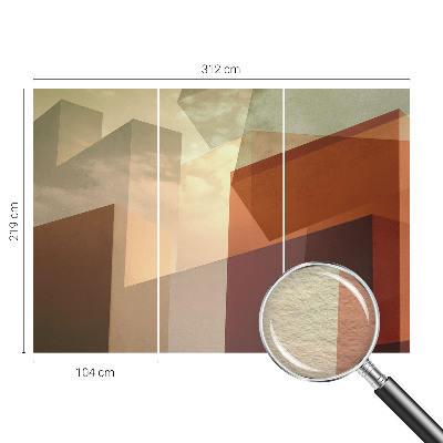 Fotomural decorativo para cabecero de cama con diseños de formas abstractas