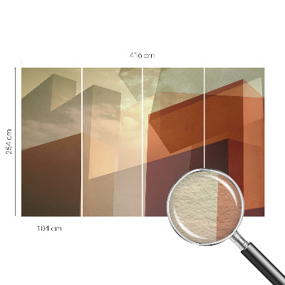 Fotomural decorativo para cabecero de cama con diseños de formas abstractas