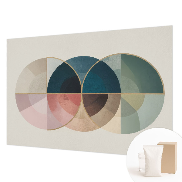 Mural de pared con estampado hermoso con diseño de elegancia geométrica
