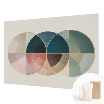 Mural de pared con estampado hermoso con diseño de elegancia geométrica