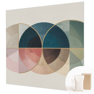 Mural de pared con estampado hermoso con diseño de elegancia geométrica