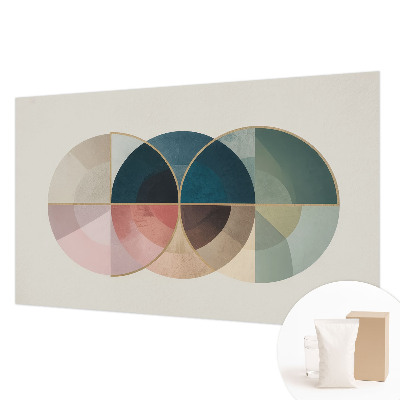 Mural de pared con estampado hermoso con diseño de elegancia geométrica