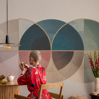 Mural de pared con estampado hermoso con diseño de elegancia geométrica