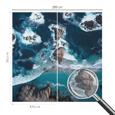 Papel mural con patrón decorativo con motivo de olas del océano