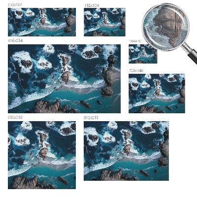 Papel mural con patrón decorativo con motivo de olas del océano